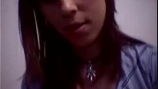 This dirty young slut swallows her own vaginal juices - porn video