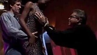 Black girl with perfect big boobs training - porn video