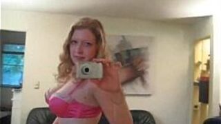 Busty girl next door Andy Lynn takes picture of herself in t - porn video