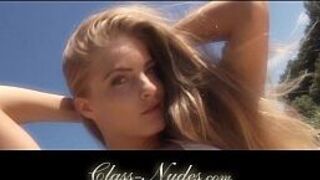 Cayenne Klein adorable posing near the pool - porn video