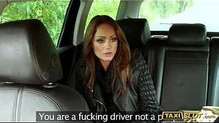 Pretty brunette babe Sophie pounded for a free taxi fare - porn video
