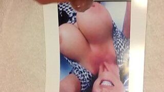 Jacking off with huge cumshot as tribute for Sexyheather - porn video