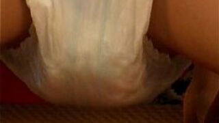 Brunette in Diaper - porn video