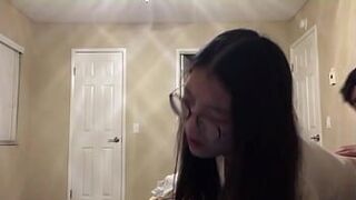 Hot UCSD Chinese student gets pounded hard and cum on face during zoom class - porn video